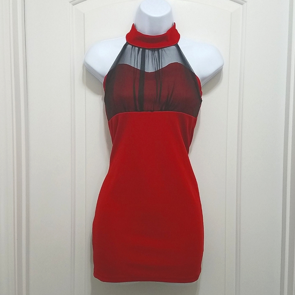 Sexy Red & Black Dress